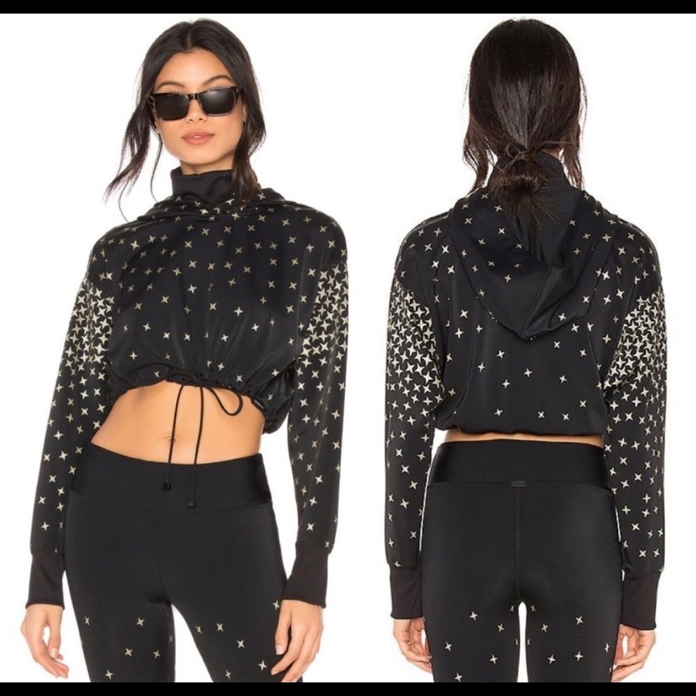 NWT KORAL Black Clover Impression Constellation Stars Cropped Hoodie XS